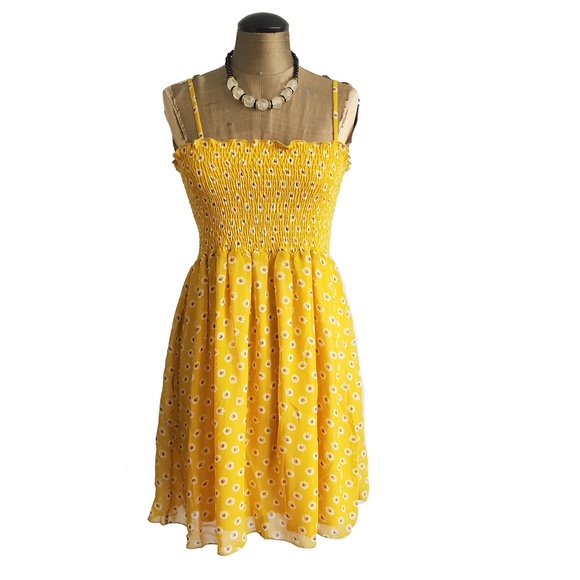 yellow mini sundress